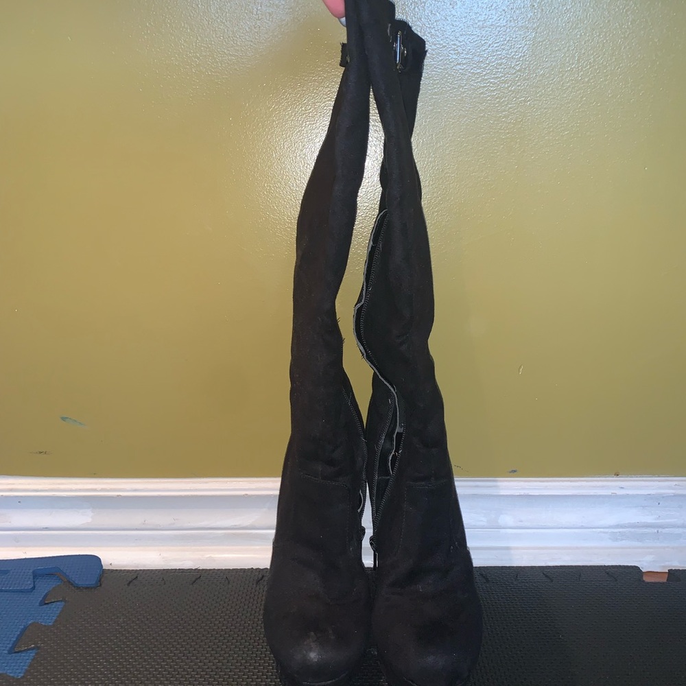 Black high boots